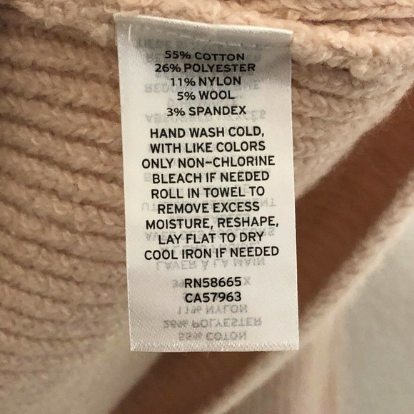 Treasure & Bond Small V-Neck Rib Pullover Wool Blend Sweater Blush Pink … - Picture 4 of 5